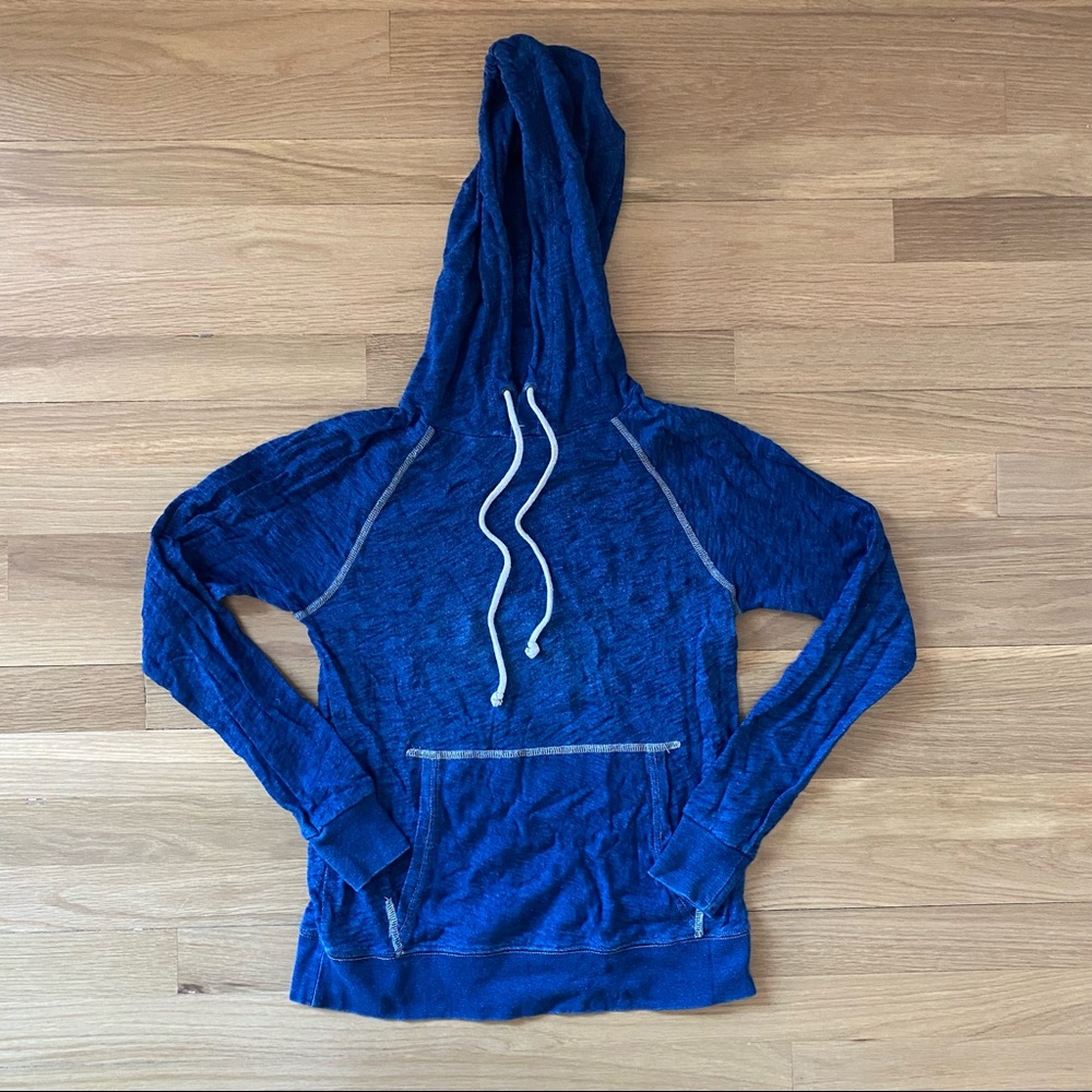 Madewell Hi-Line Lightweight Hoodie in Blue Size XS